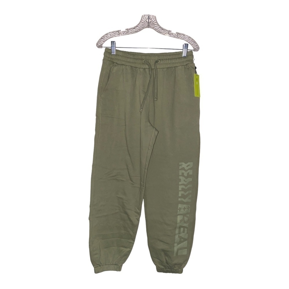 BP Wildfang Really Real Organic Cotton Drawstring Waist Jogger Women XS Logo NEW
